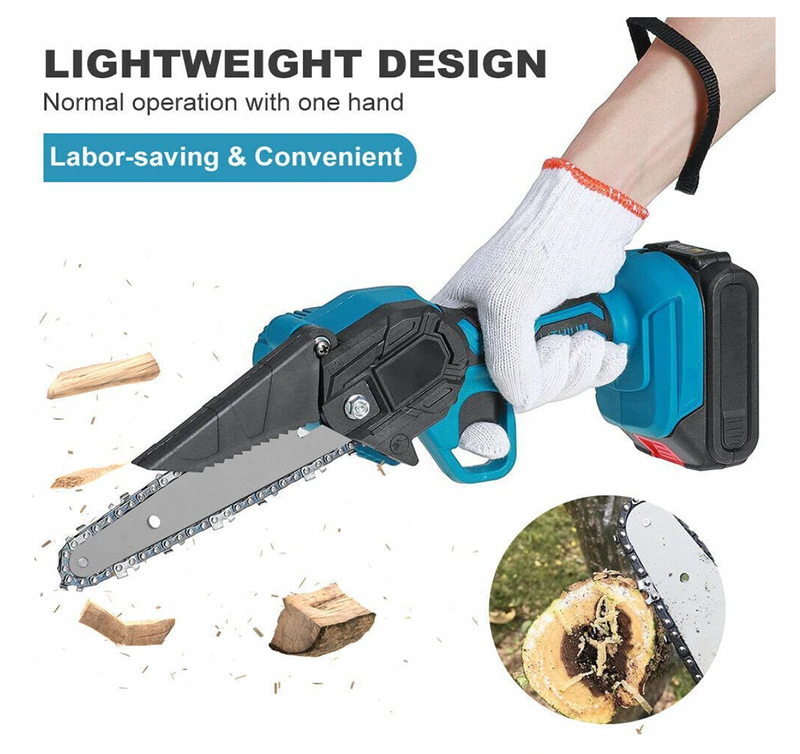 6" Cordless Chainsaw - Battery Rechargeable